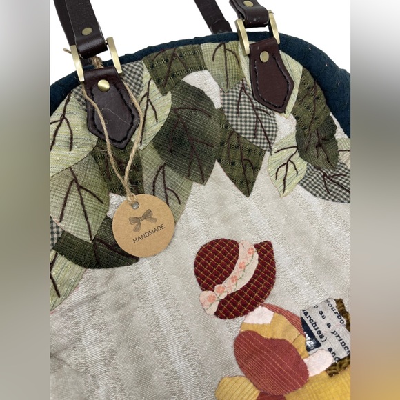 Handcrafted Handmade Quilted Handbag Girl Reading Book Cat New *Call Out* - Picture 13 of 13